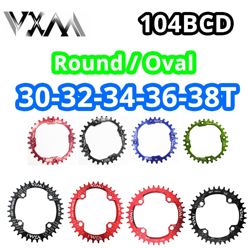 VXM Round and Oval Narrow Wide Chainring MTB bike bicycle 104BCD