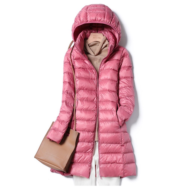 Sedutmo Women's Winter Down Jackets Long Ultra Light Thin Coat Casual ...