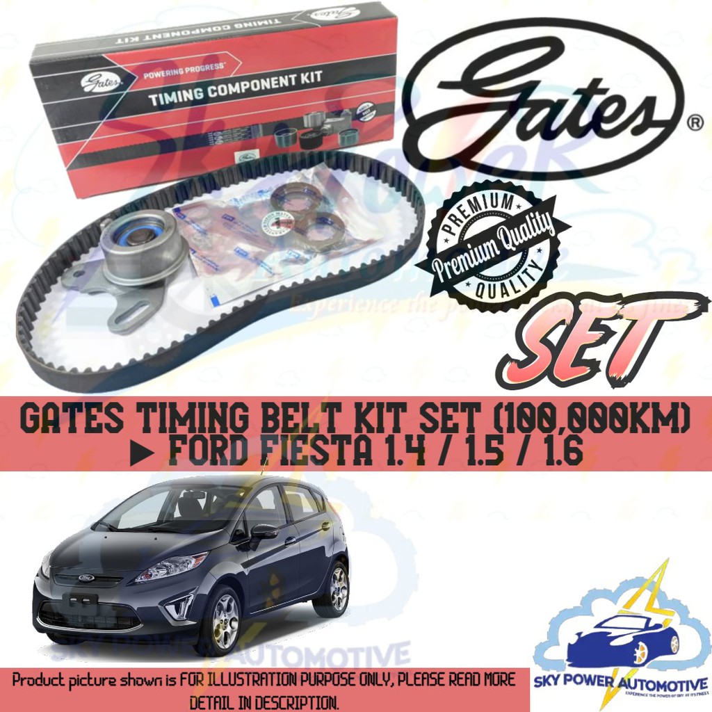 FORD FIESTA 1.4 / 1.5 / 1.6 GATES TIMING BELT KIT SET (100,000KM ...