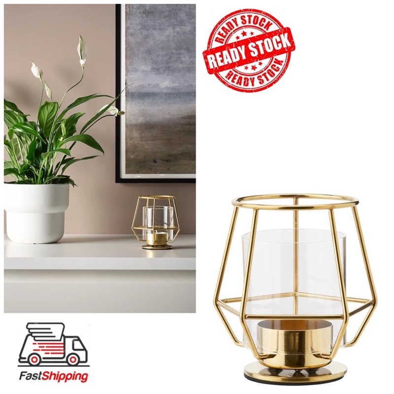 IKEA Gold Tealight Holder/IKEA Gold Candle Holder/Bekas Lilin Emas IKEA