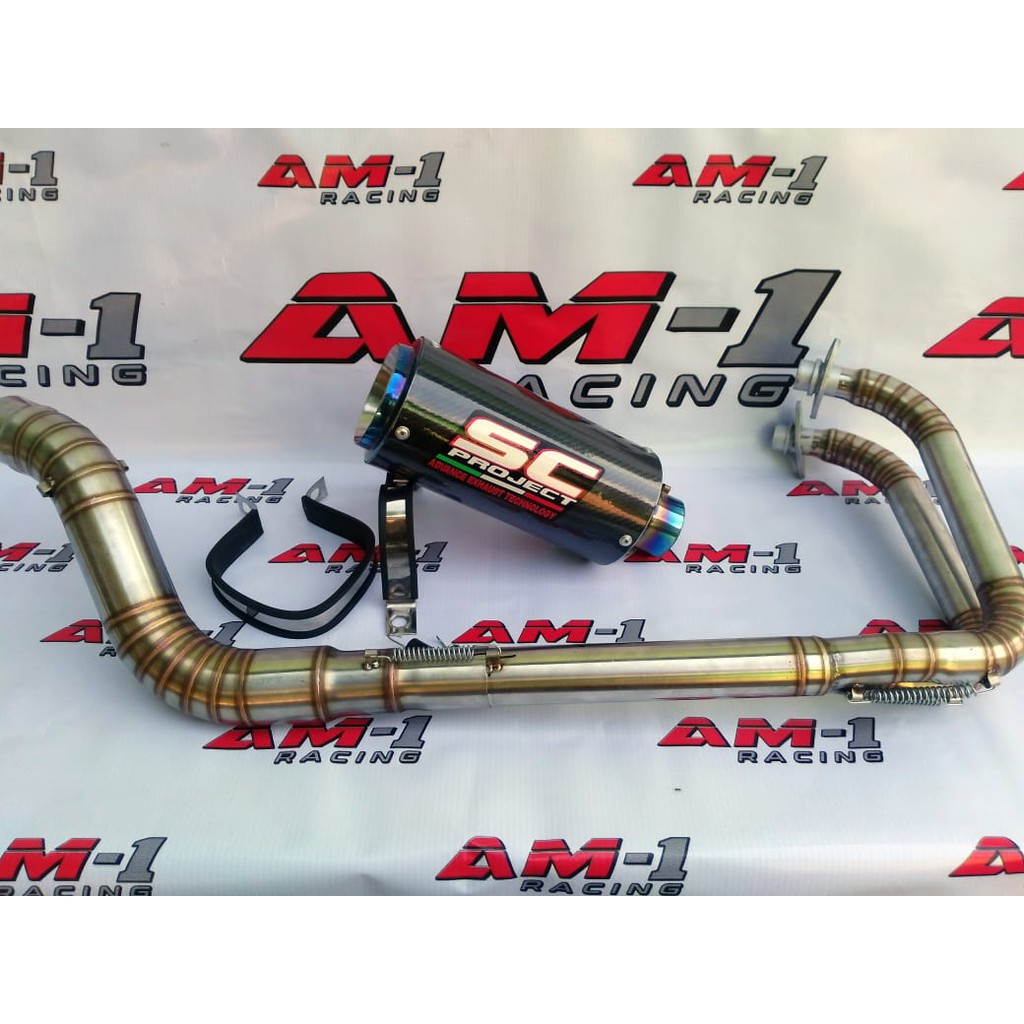 Exhaust Racing SC Project Blue Carbon Yamaha R25 R 25 Mt25 Mt25 ...