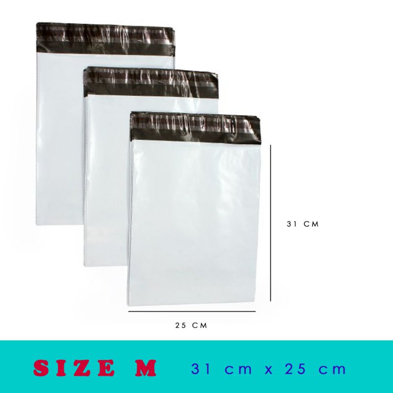 Courier Plastic Plastik Pos A4 Size M (Plain) Courier Bag Beg Pos