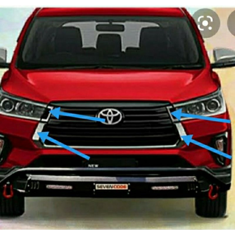 List Grill Top And Bottom Side Innova Reborn Facelift Black Crhome Original Shopee Malaysia