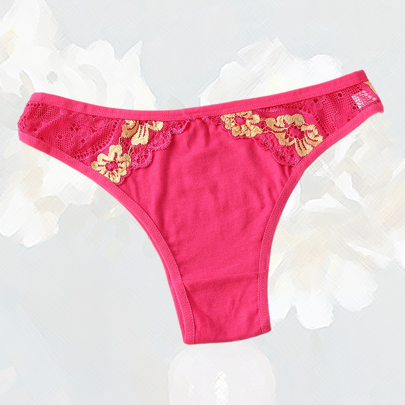 Cinvik Womens High Quality Sexy Lace Cotton Thong Female Underpant