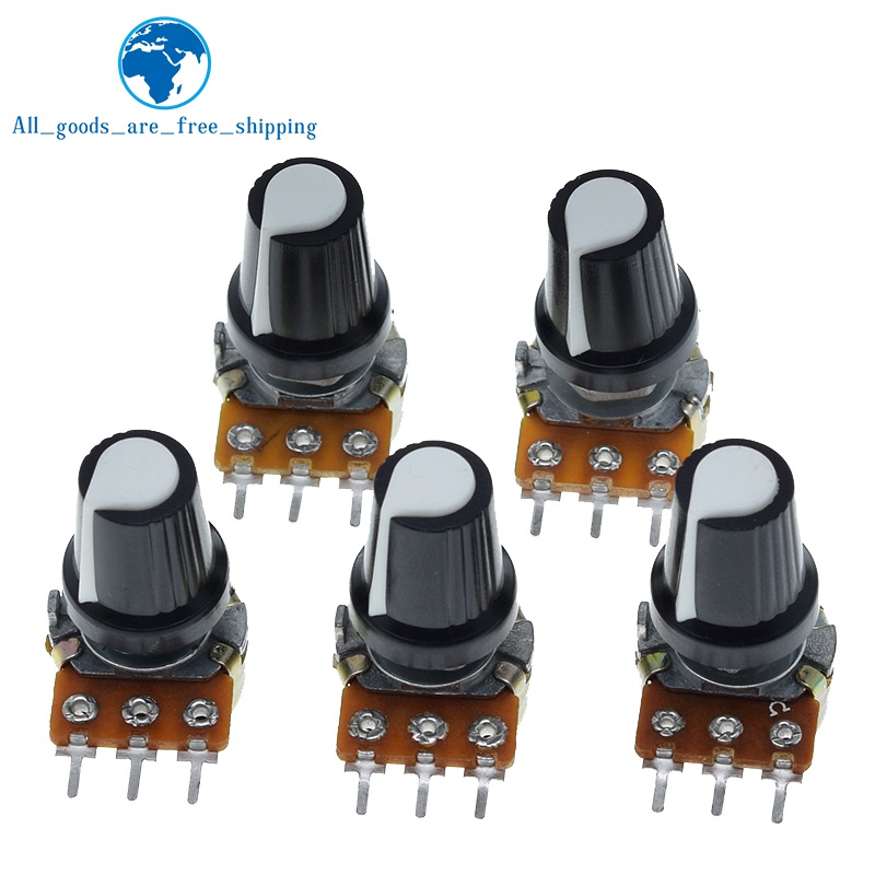 5 Sets WH148 1K 10K 20K 50K 100K 500K Ohm 15mm 3 Pin Linear Taper ...