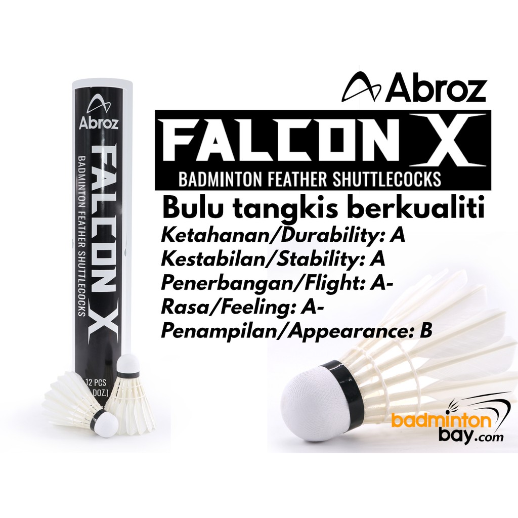 Abroz Falcon X Badminton Shuttlecock Medium & Fast Speed 76 & 77 & 78