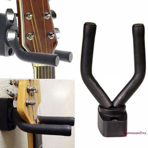 Cheap Guitar Wall Mount Hanger Hook Guitar Wall Hook Hanger Solid Sturdy  Black Metal Holder Hanger