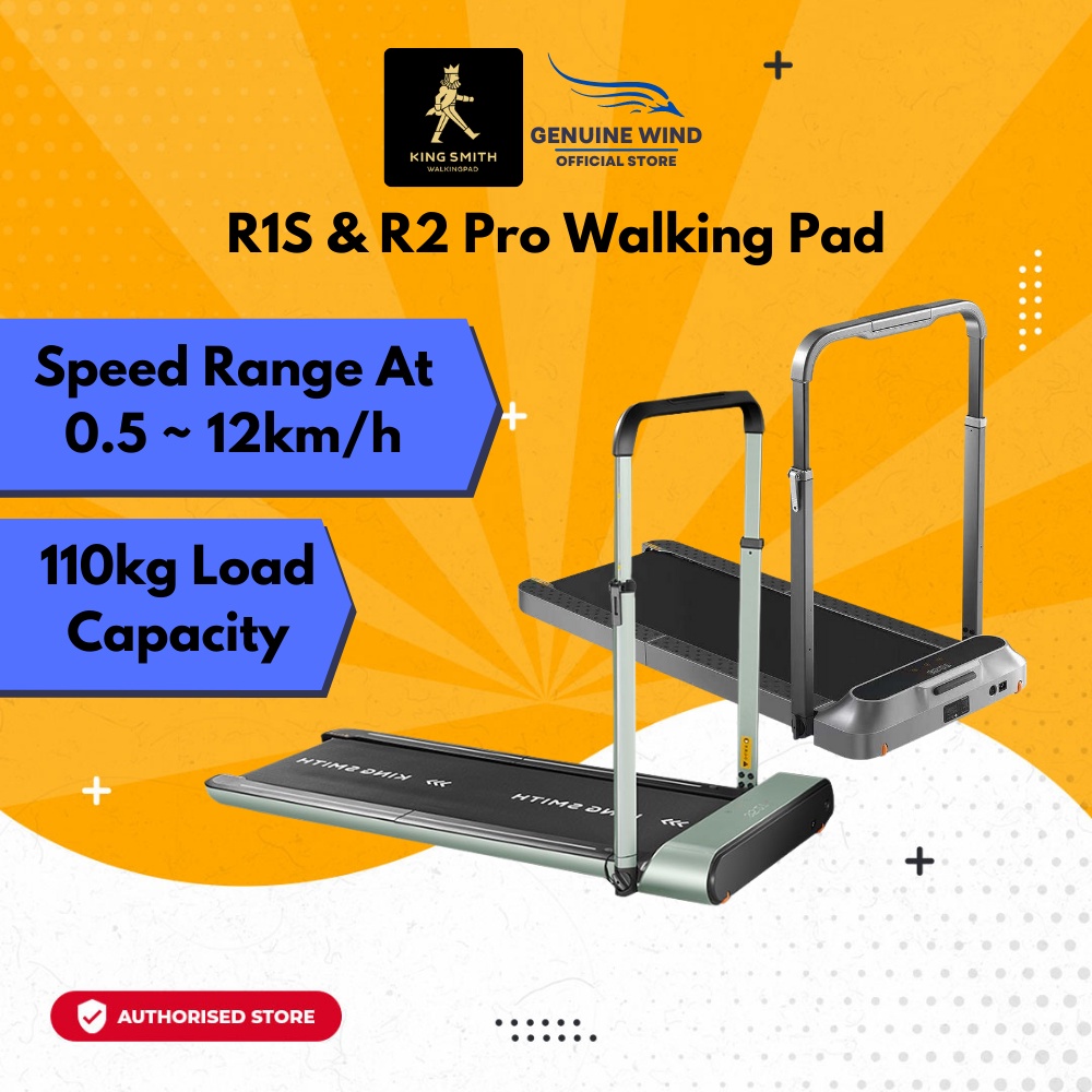 KingSmith R1S & R2 Pro Walking Pad [110 Kg Load Capacity] / Speed Range At 0.5 12 Km/h