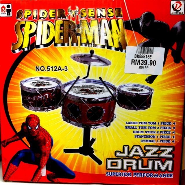 Spiderman Drum Set Toys Shopee Malaysia