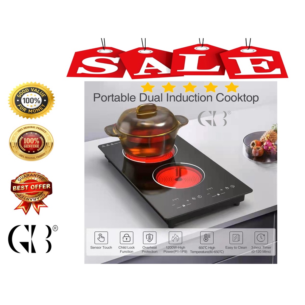 GB-STORE [100% ORIGINAL] embedded double-head electric ceramic stove ...