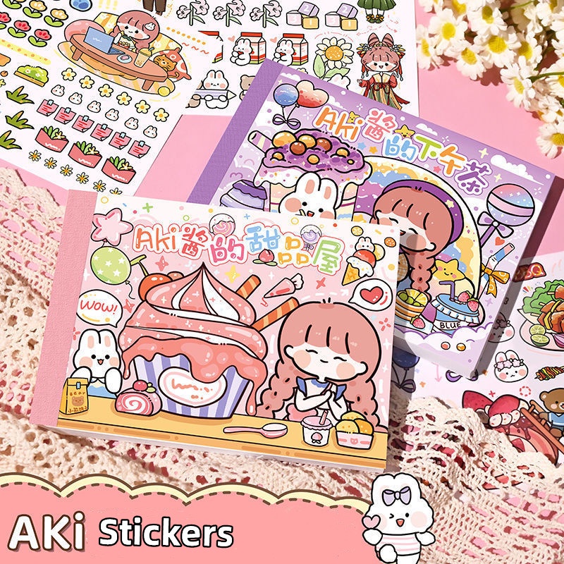 100Pcs sticker pack cute handbook journal cartoon creative pet waterproof