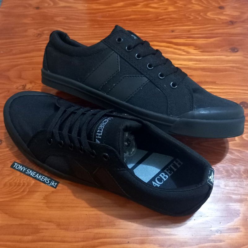 Macbeth Vegan Shoes Full Black Skate import. Men s Sneakers Shopee Malaysia