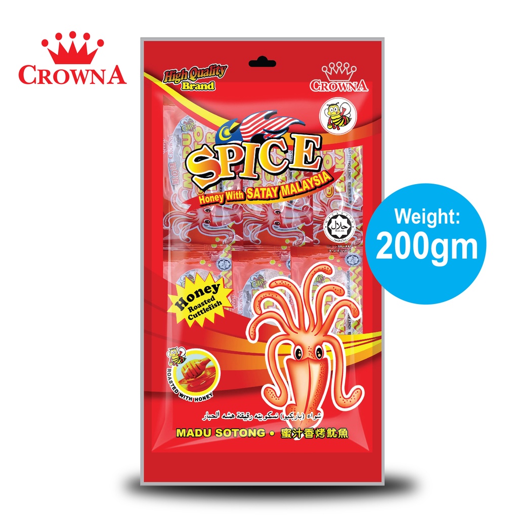 CrownA Spice Cuttlefish Snack (200g) | Shopee Malaysia