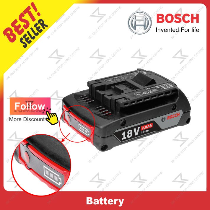 (Original) BOSCH GBA 18V BATTERY PACK GBA18V 2.0Ah (1 NO) GBA 18V 4.0ah ...