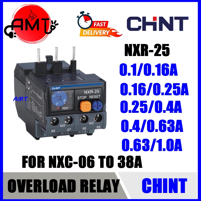 CHINT TOR NXR-25 THERMAL OVERLOAD RELAY 0.1 TO 1.0A | Shopee Malaysia
