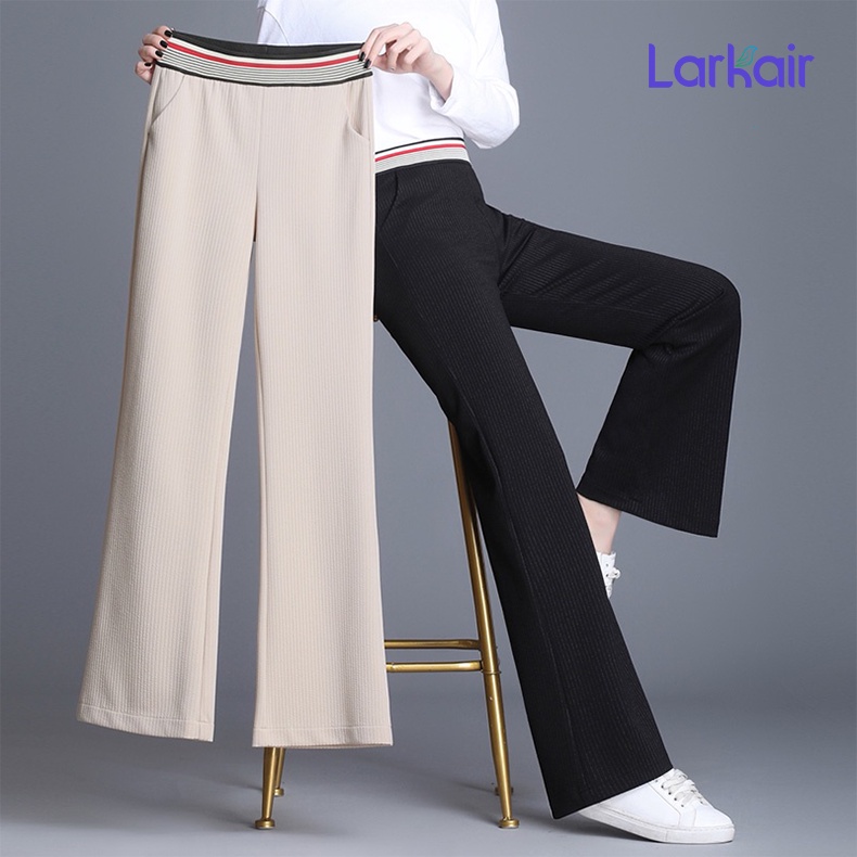 Floor mopping pants women's casual flared pants sports extended version ...