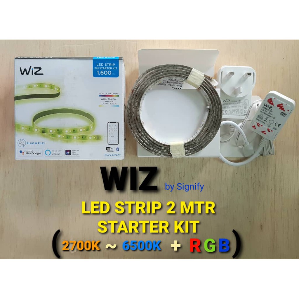 Philips Wiz Smart Full Color Led Strip 2 Meter Starter Kit Shopee Malaysia 8020