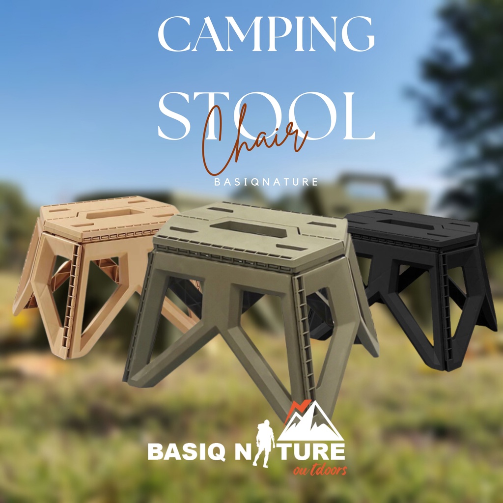 BasiqNature Foldable Portable Camping Tactical Stool Chair outdoor ...