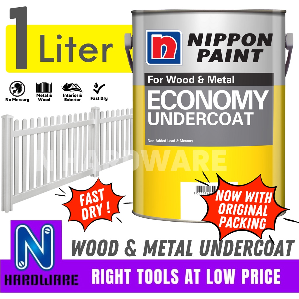 Nippon Paint Economy Undercoat Cat Kayu Besi Undercoat 1L 1 Liter
