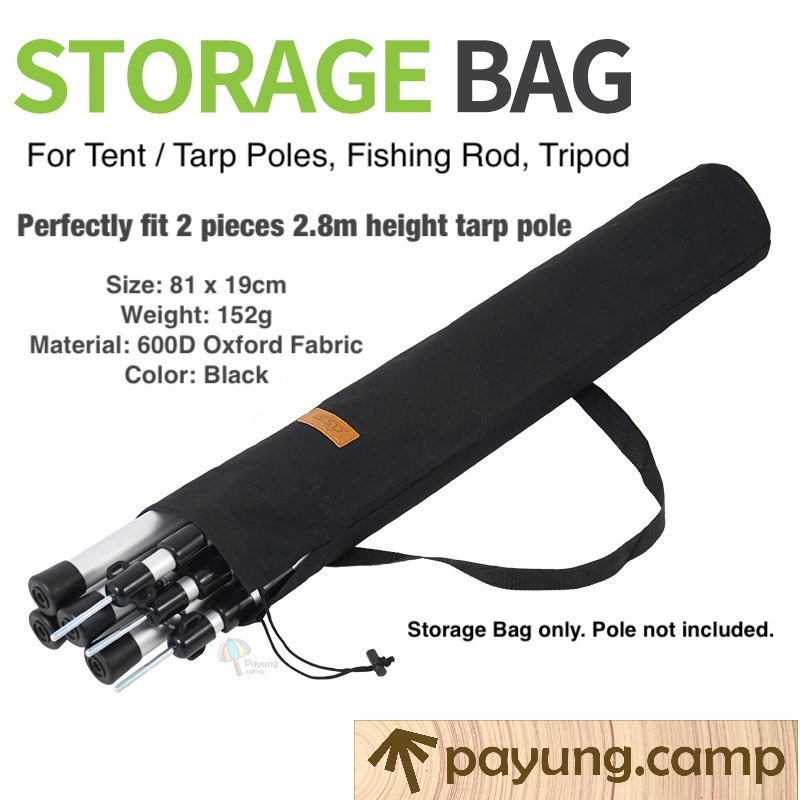 Pole Bag Rod Bag Storage Bag Pouch Holder for Outdoor Camping Tent Pole  Post Fishing Rod Tripod 1 pc