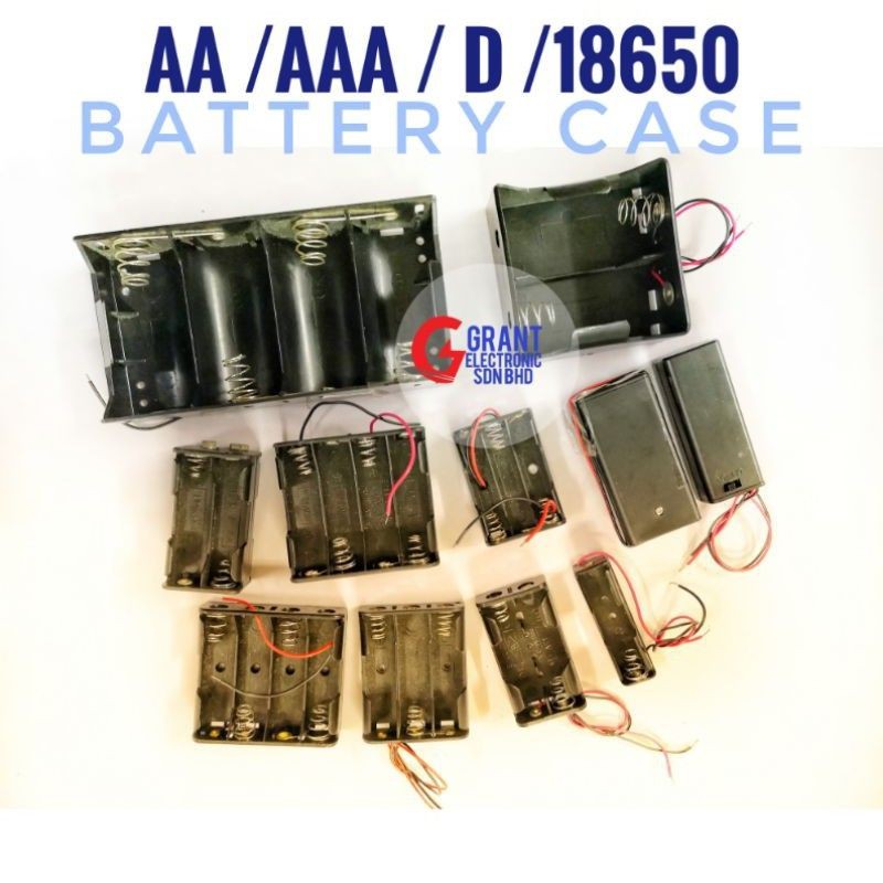 Battery Holder only/ Casing with On & Off Switch Single / Double Slot ...