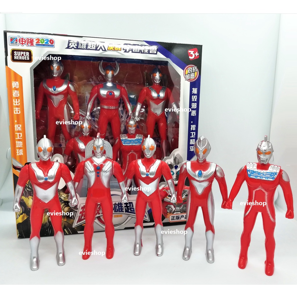 Ultraman Figurine 5 pcs Set Patung Ultraman Action Figure Ultraman Toy ...