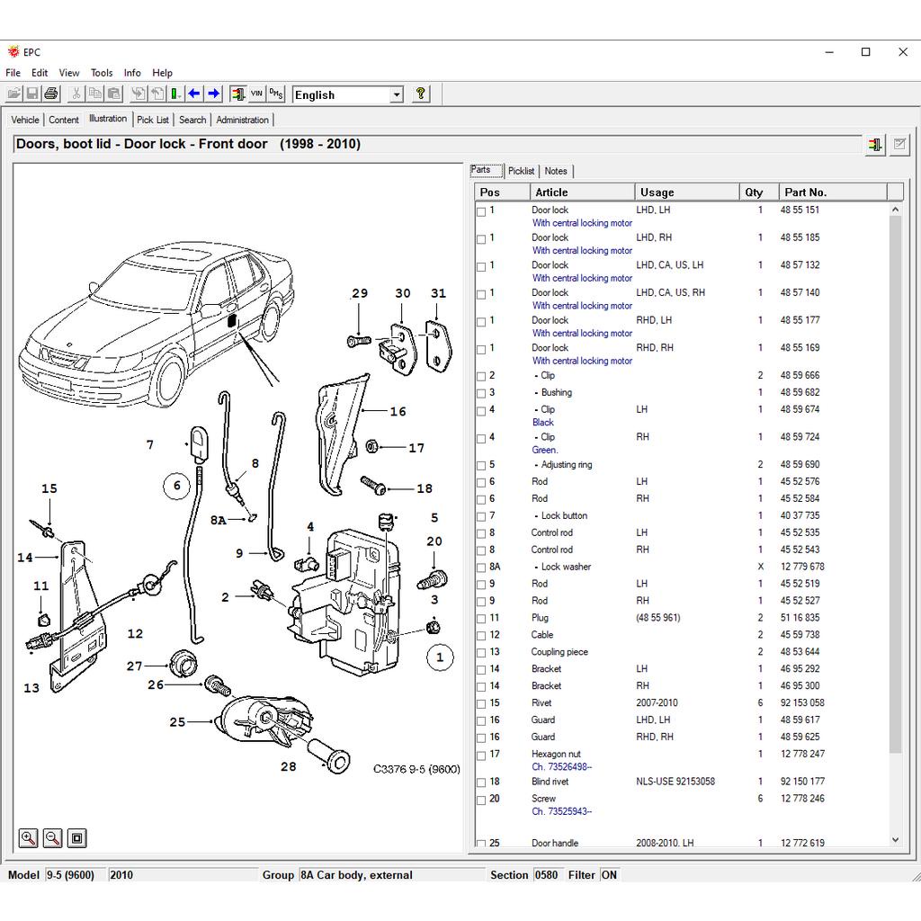 Saab Automobile Electronic Spare Parts Catalogue | Shopee Malaysia