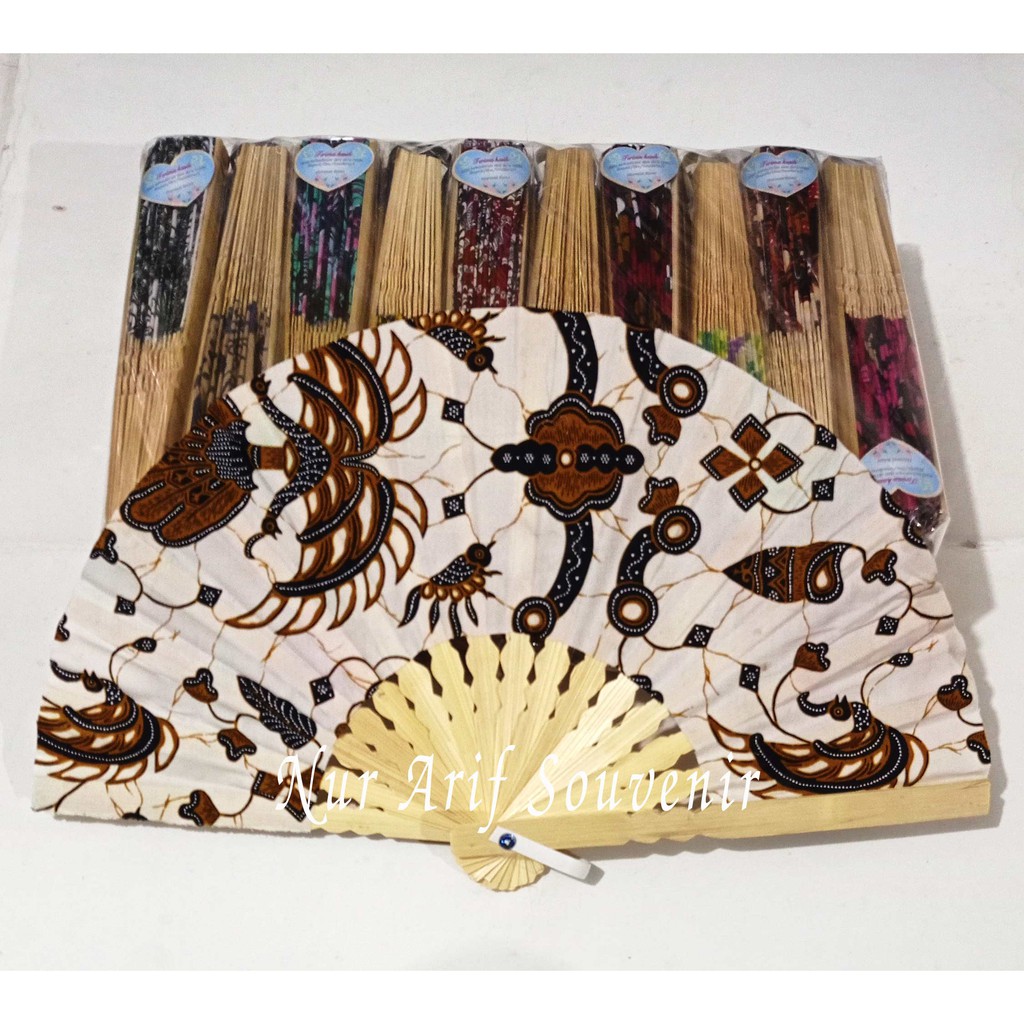 Jumbo Batik Fan Wedding Souvenirs (1 Pack contains 50 pcs) Batik Fan ...