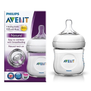 PHILIPS AVENT Natural Bottle 125ml/4oz With Unique Comfort Petal Teat ...