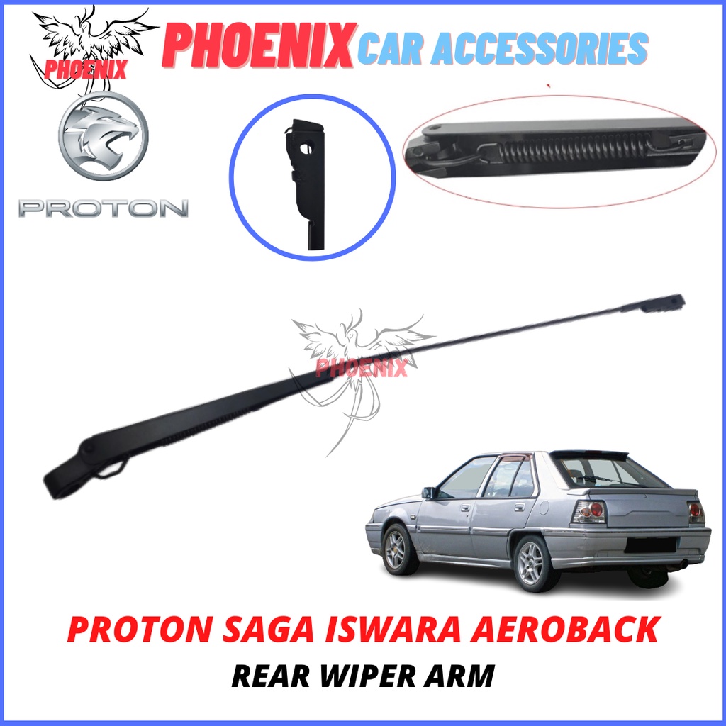 PROTON SAGA ISWARA A/B AEROBACK REAR WIPER ARM SET (OEM) BESI WIPER ...
