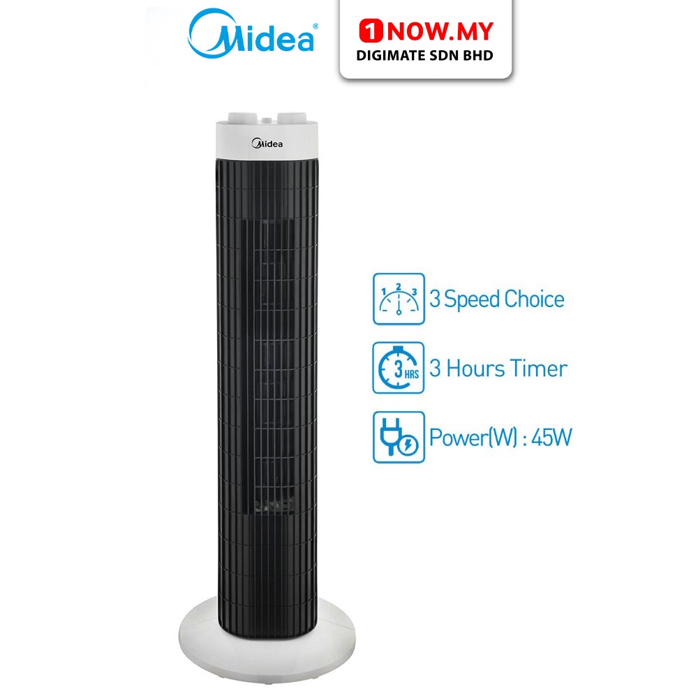 MIDEA Tower Fan MTF101K (3 Speed Level, With Multifunction Remote