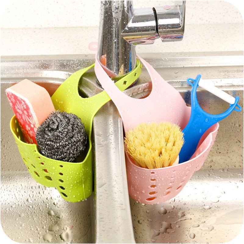 Kitchen Sink Hanging Basket Sink Organiser Baskets Washing Basin Sponge ...