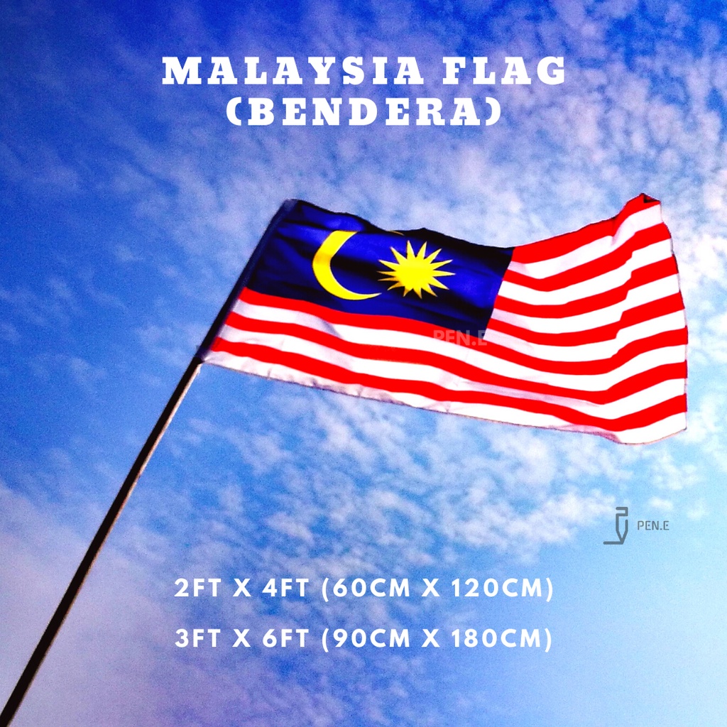 MALAYSIA FLAG / BENDERA MALAYSIA ( 2 x 4 Feet) 60cm x 120cm / ( 3 x 6 ...