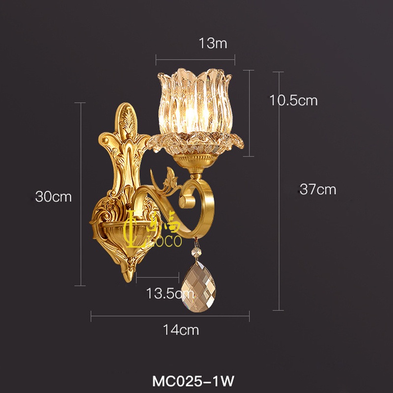 LOCO Copper Wall Light Indoor LED Light Dining Room Wall Light Living ...