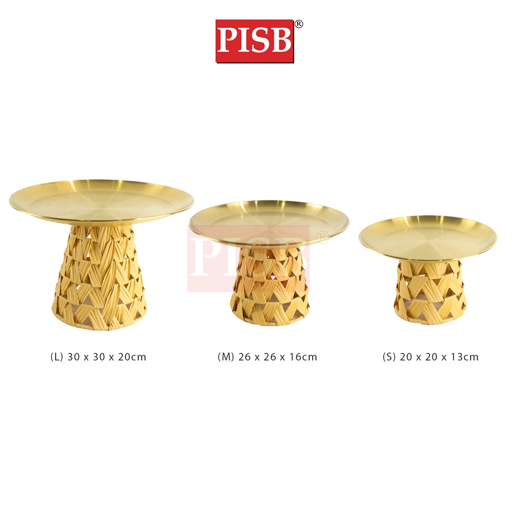 1062 Gold Rattan Style Gift Stand Wedding Cake Stand Decoration