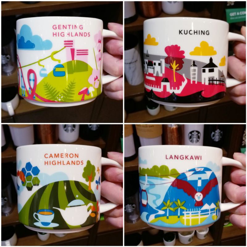 STARBUCKS mug YAH ceramic mug YOU ARE HERE city mug coffee mug Xmas Gift  414ml