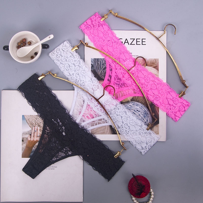 Plus Size Panty Women Thong Lace Spandex G-string Sexy Underwear for ...