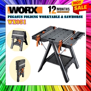 WORX WX051 Pegasus Folding Work Table and Saw Horse with Quick