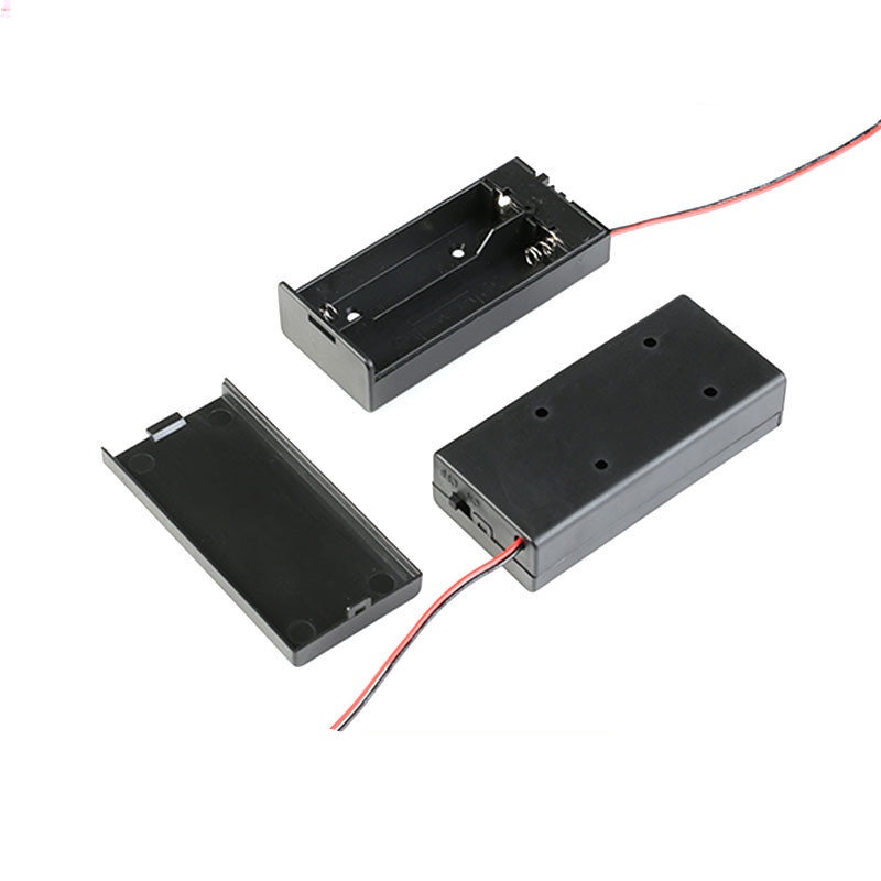 High-Quality 18650 Battery Box 2 With Cover And Switch 2-Section Series ...