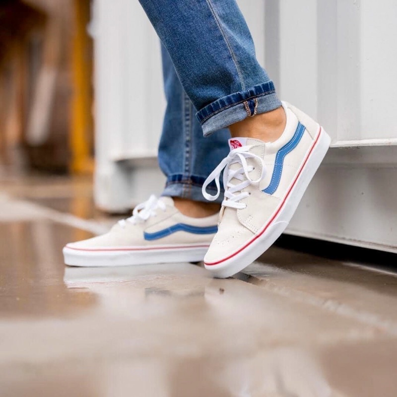 READYSTOCK ORIGINALS VANS SK8 LOW WHITE NAVY Shopee Malaysia