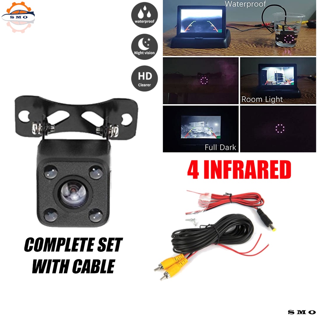 4 Infrared Eye Car Parking Reverse Camera Full HD Night View Vision 120