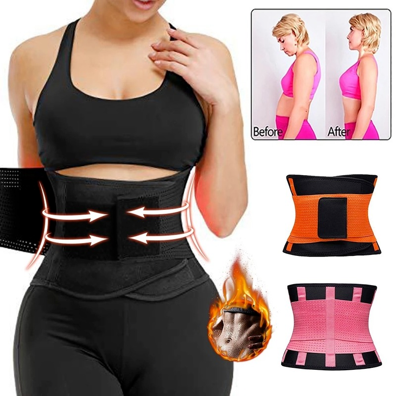 Stock ] Men Women Waist Slimming Body Shaping Belt/ Gym Body