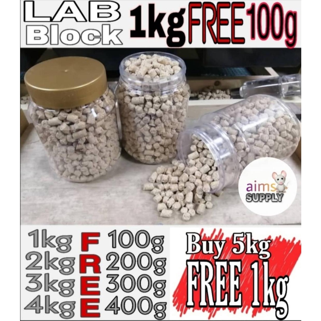 Rat Block Mouse Pellet (1.1KG ) 702P Gold Coin Lab Block Makanan Tikus