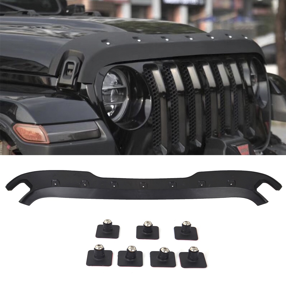 For Jeep Wrangler JL Car Hood Protector Trail Armor Hood Stone Guard ...