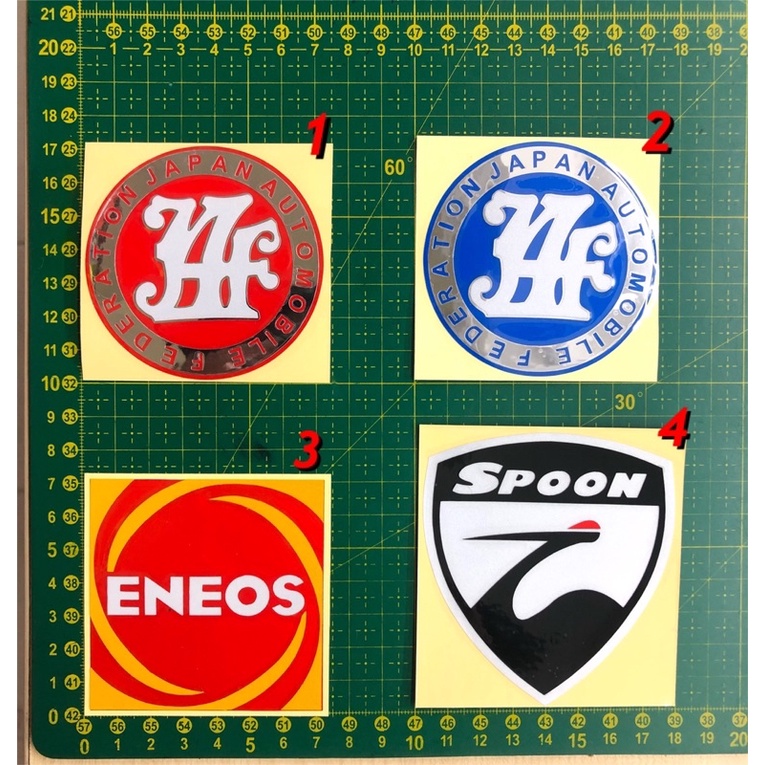 Sticker kereta sticker jaf jdm japan style sticker spoon eneos sticker