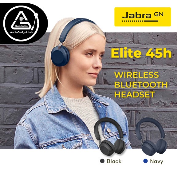 Jabra Elite 45H Wireless Bluetooth Headset Over Ear Bluetooth
