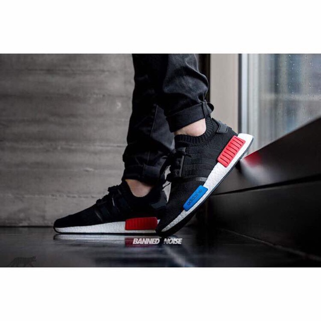 Adidas nmd r1 primeknit best sale og black