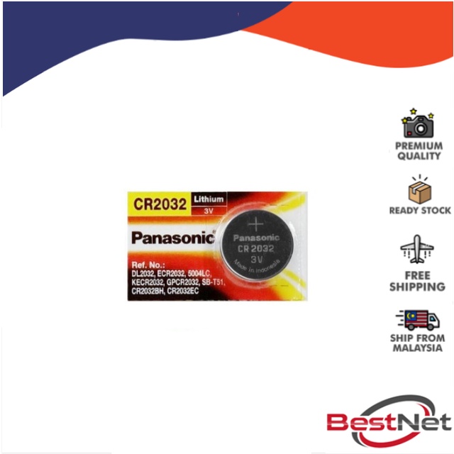 Original Panasonic CR2032 Lithium Battery 3V CR-2032/5BE | Shopee Malaysia