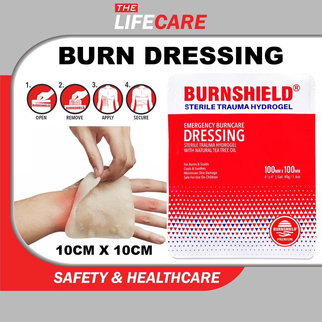 Sterile BurnShield Burn Dressing 10cm X 10cm Shopee Malaysia