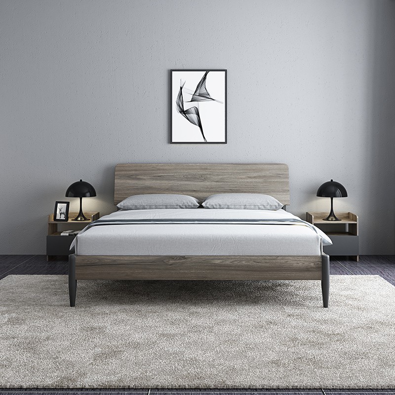 Factory direct sale bed modern minimalist 1.8 meters master bedroom ...